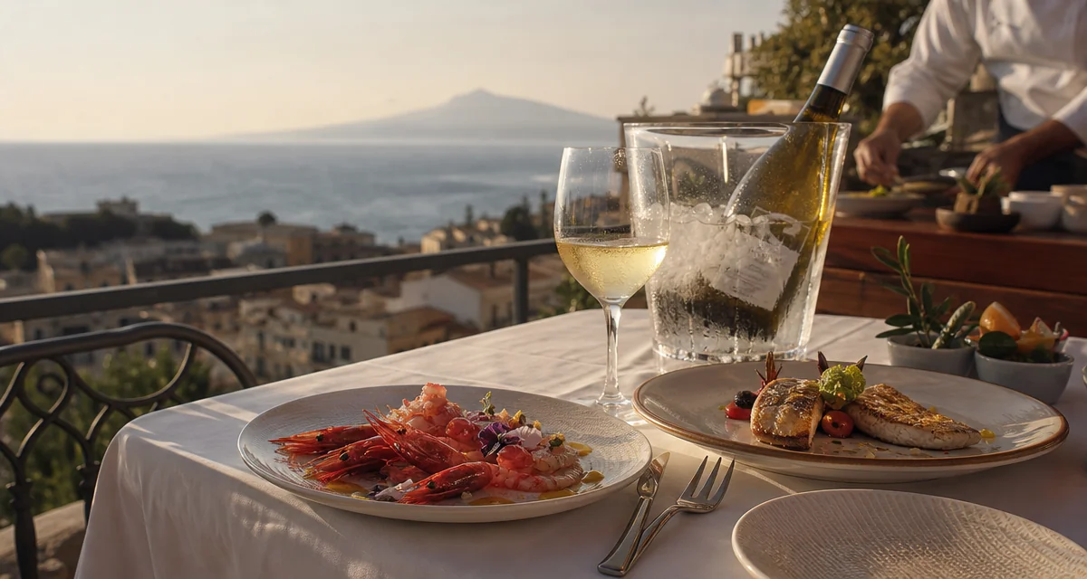 Sicilian villa dinner in Taormina at sunset with Etna wine and sea view terrace