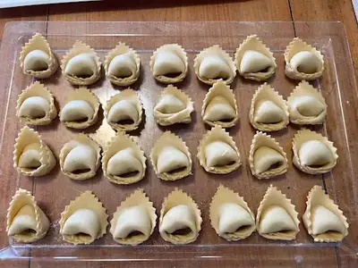 Private chef handmade tortellini tray
